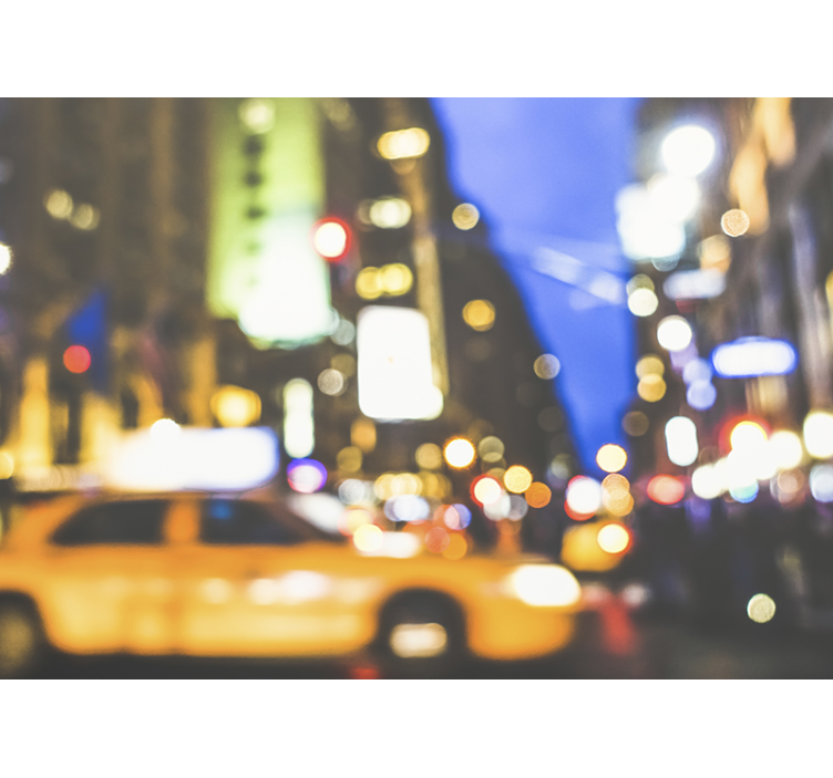 Fotomurale città notte urbana movimentata - TenStickers