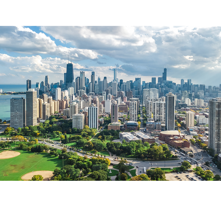 Fotomurale città skyline di chicago - TenStickers