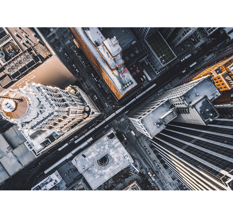 Fotomurale città vista aerea della città - TenStickers