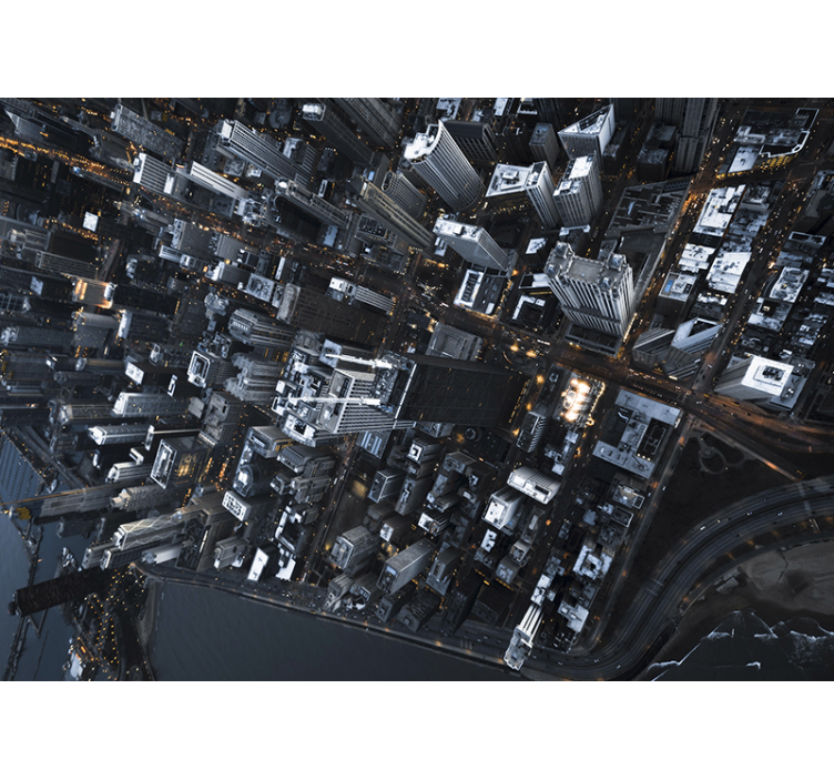 Fotomurale città vista urbana panoramica - TenStickers