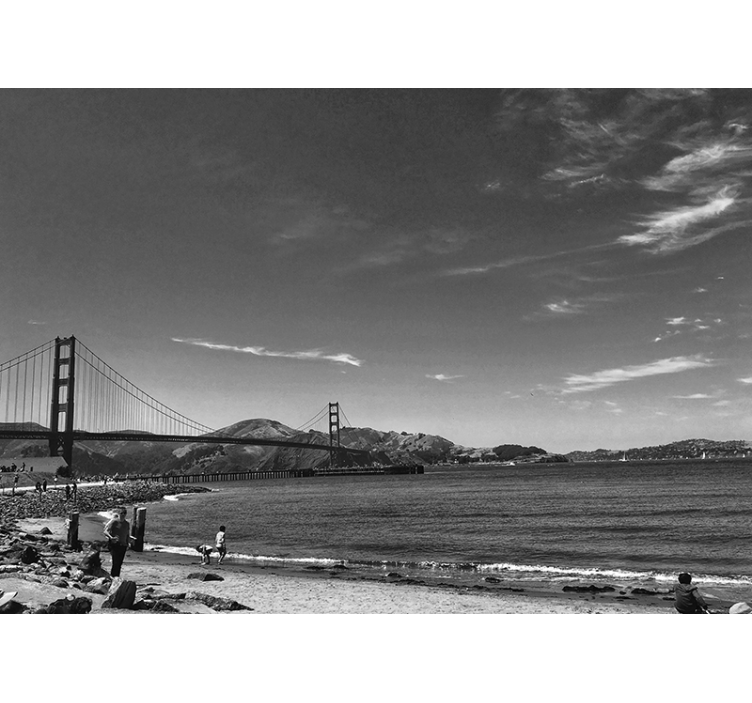 Fotomurale città scena del ponte di golden gate - TenStickers