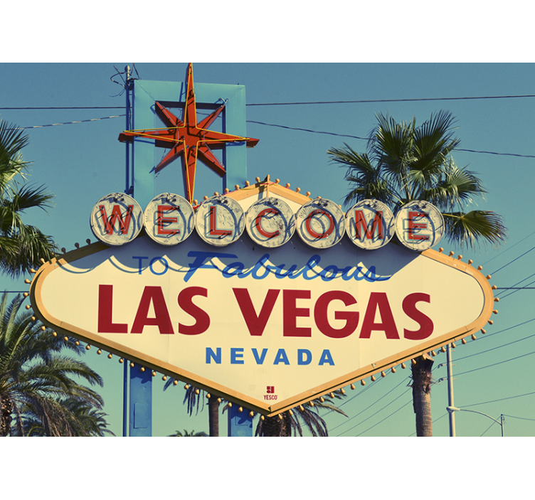 Fotomurale città insegna classica di las vegas - TenStickers