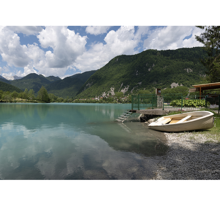 Fotomurale paesaggi prospettiva lago tranquillo - TenStickers