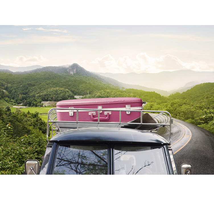 Fotomurale veicoli avventura valigia vintage - TenStickers