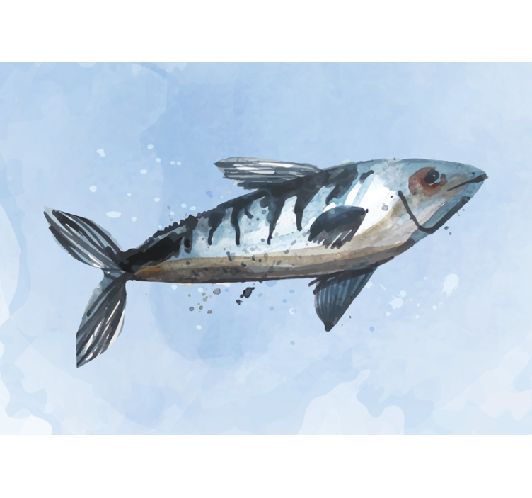 Fotomurale camera da letto illustrazione pesci maestosi - TenStickers