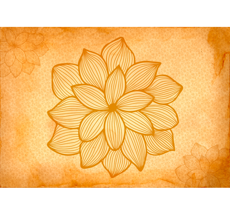 Fotomurale soggiorno motivo floreale grande - TenStickers