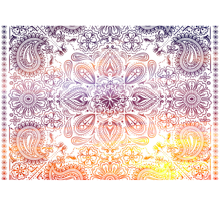 Fotomurali mandala elemento floreale intricato - TenStickers