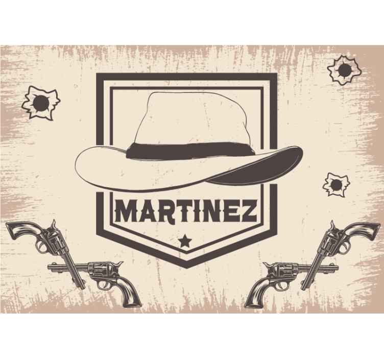 Carta da parati per ragazzi tema cowboy personalizzabile - TenStickers
