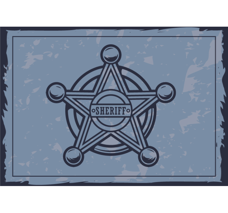 Fotomurali persone set di distintivi da sceriffo - TenStickers