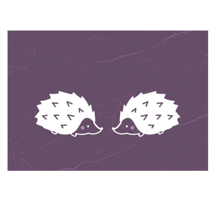 Fotomurale animali coppia di ricci carini - TenStickers