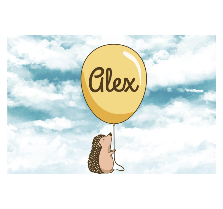 Fotomurale amore riccio palloncino gioia - TenStickers