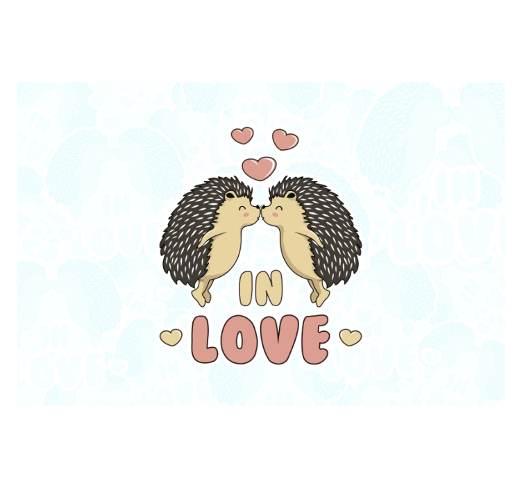 Fotomurale cameretta amore di riccio - TenStickers