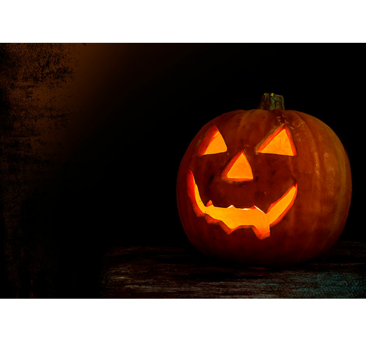 Fotomurale di Halloween zucca intagliata luminosa - TenStickers