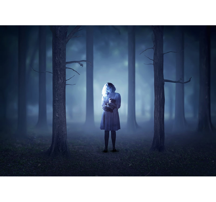Fotomurale fantasia ragazza nella nebbia - TenStickers