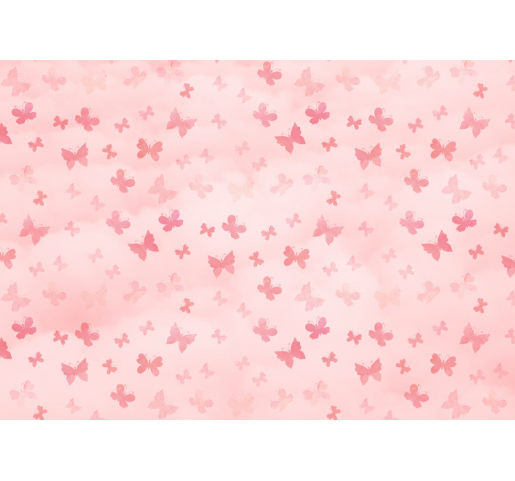 Fotomurale rosa Farfalle rosa - TenStickers