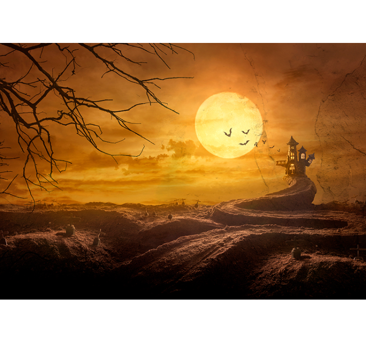Fotomurale di halloween notte lunare inquietante - TenStickers