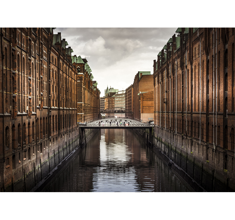 Fotomurale Berlino vista storica sul canale - TenStickers