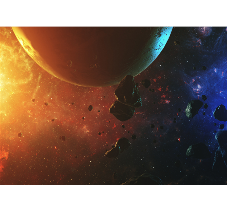 Fotomurali cascate esposizione di vegetazione celeste - TenStickers