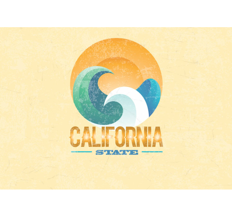 Fotomurale città onde costiere della california - TenStickers