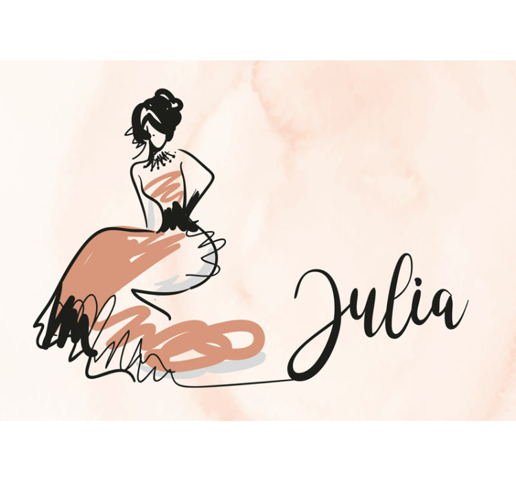 Fotomurale artistico schizzo di moda elegante - TenStickers