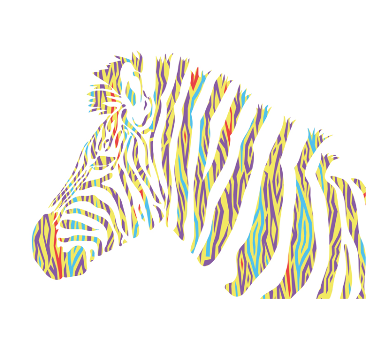 Fotomurale animali diversi Stampa animalier zebra vintage - TenStickers