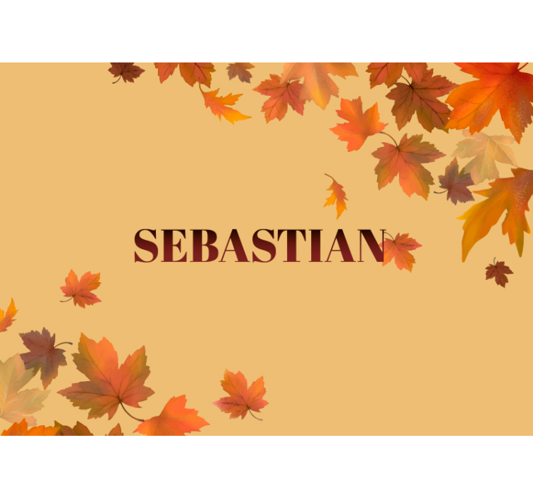 Fotomurale fiori disposizione delle foglie autunnali - TenStickers