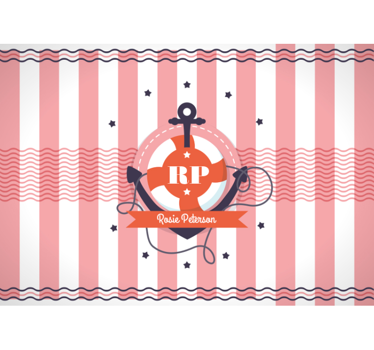 Fotomurale cameretta design nautico personalizzato - TenStickers