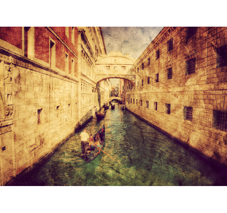 Fotomurale città scena del canale veneziano - TenStickers