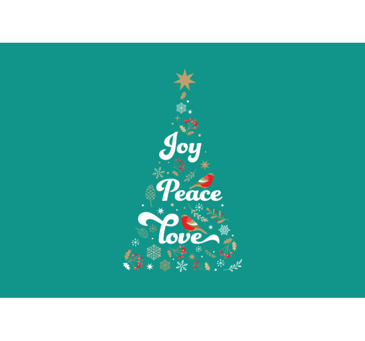 Fotomurale di Natale gioia pace amore - TenStickers