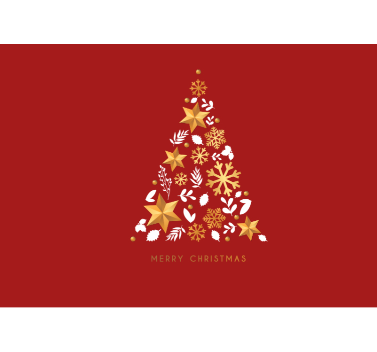 Fotomurale di natale design albero di natale - TenStickers