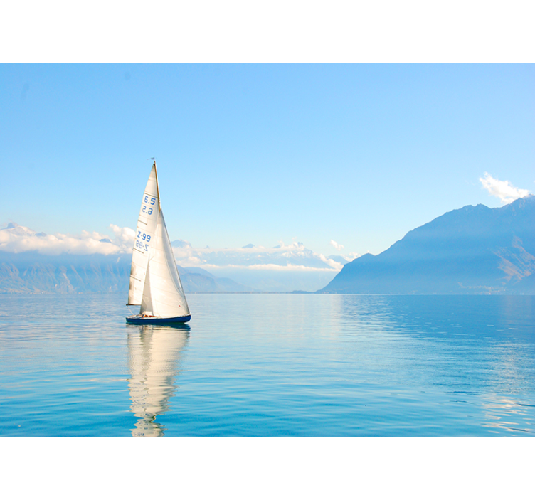 Fotomurale mare Oceano con barche a vela - TenStickers