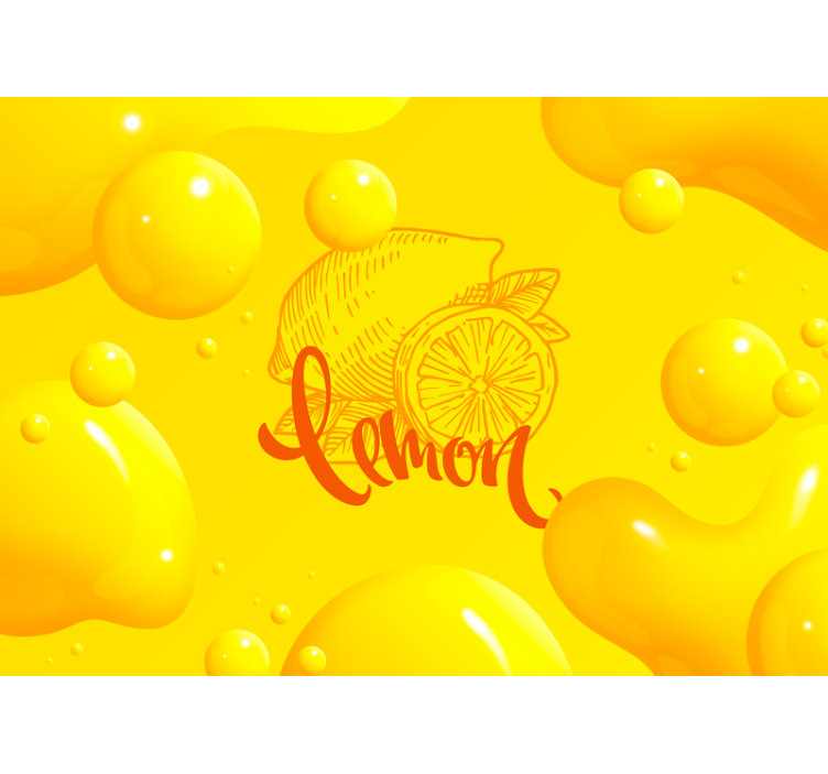 Fotomurali frasi design frutta limone - TenStickers