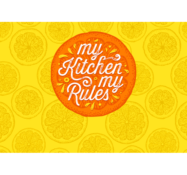 Fotomurali frasi la mia cucina le mie regole - TenStickers