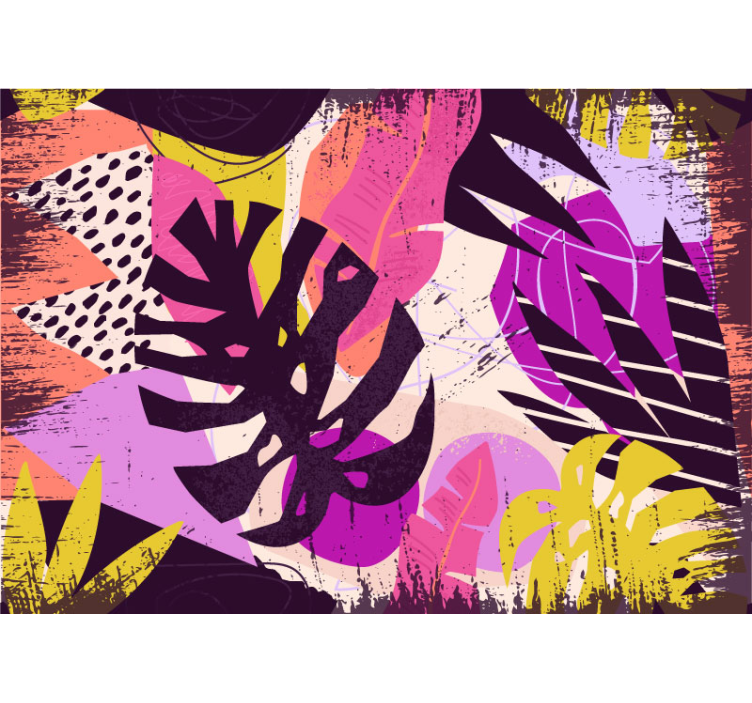 Fotomurale astratto forme colorate e vibranti - TenStickers