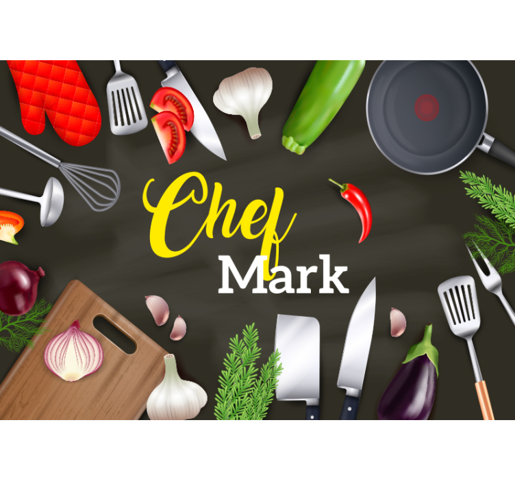Fotomurali frasi opzione di personalizzazione dello chef - TenStickers