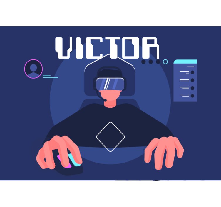 Fotomurale musicale realtà virtuale di gioco - TenStickers