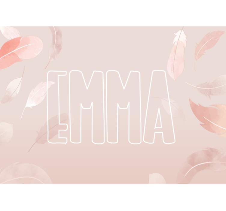 Fotomurale per neonato generazione nome personalizzato - TenStickers