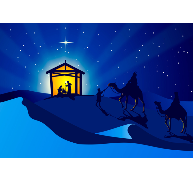 Fotomurale di Natale sagoma del presepe - TenStickers