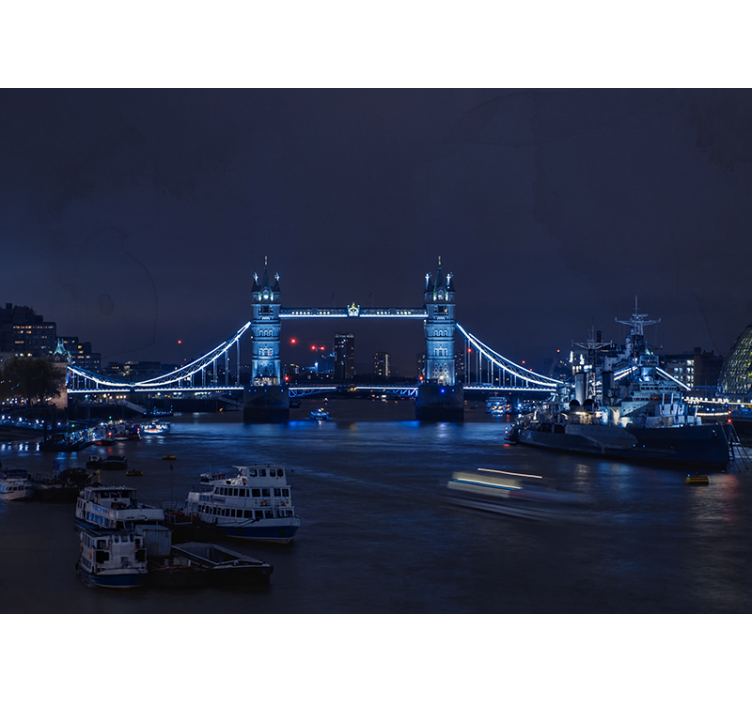 Fotomurale Londra vista notturna del tower bridge - TenStickers