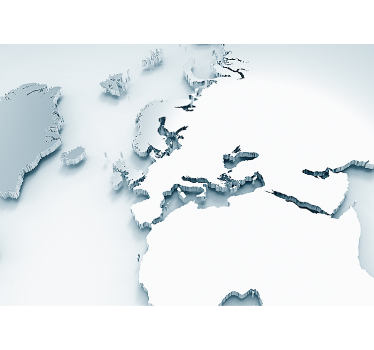 Fotomurale mappamondo mappa mondiale estesa - TenStickers