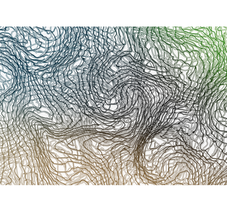 Fotomurale textures motivi di linee organiche - TenStickers