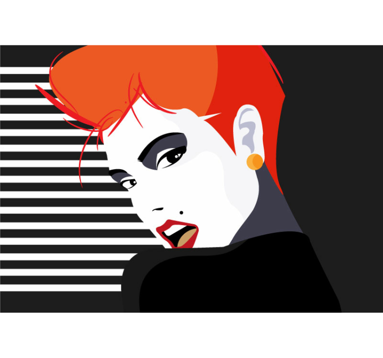 Fotomurale artistico dettaglio di ritratto elegante - TenStickers