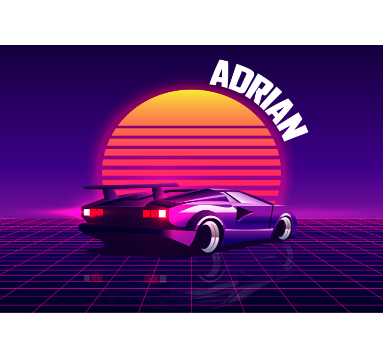 Fotomurale veicoli auto da corsa vintage - TenStickers