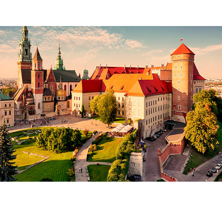 Fotomurale città paesaggio storico del castello - TenStickers