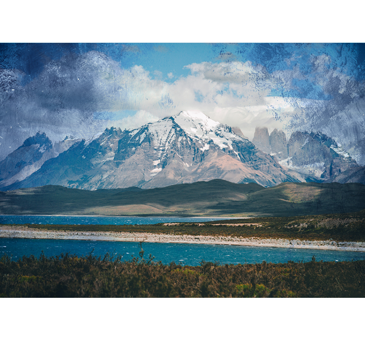 Fotomurale paesaggi vista sulle montagne della patagonia - TenStickers