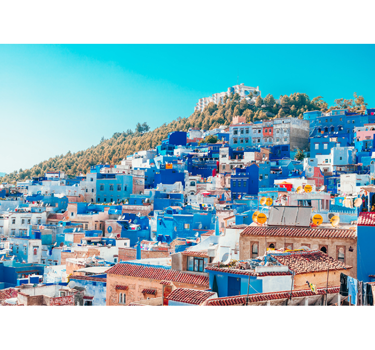 Fotomurale città paesaggio urbano della medina blu - TenStickers