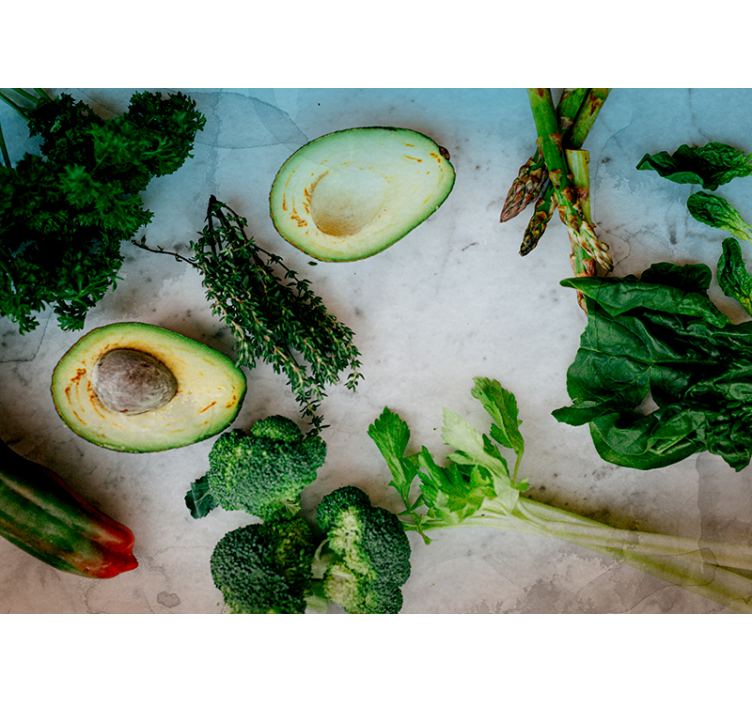 Fotomurale per cucina composizione di avocado fresco - TenStickers