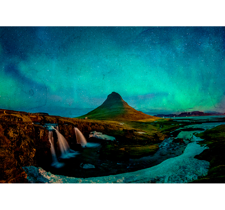 Fotomurale paesaggi vista dell'aurora boreale - TenStickers
