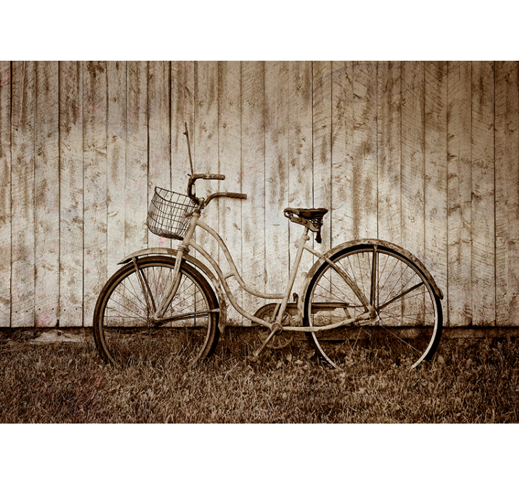 Fotomurale veicoli scena di biciclette vintage - TenStickers