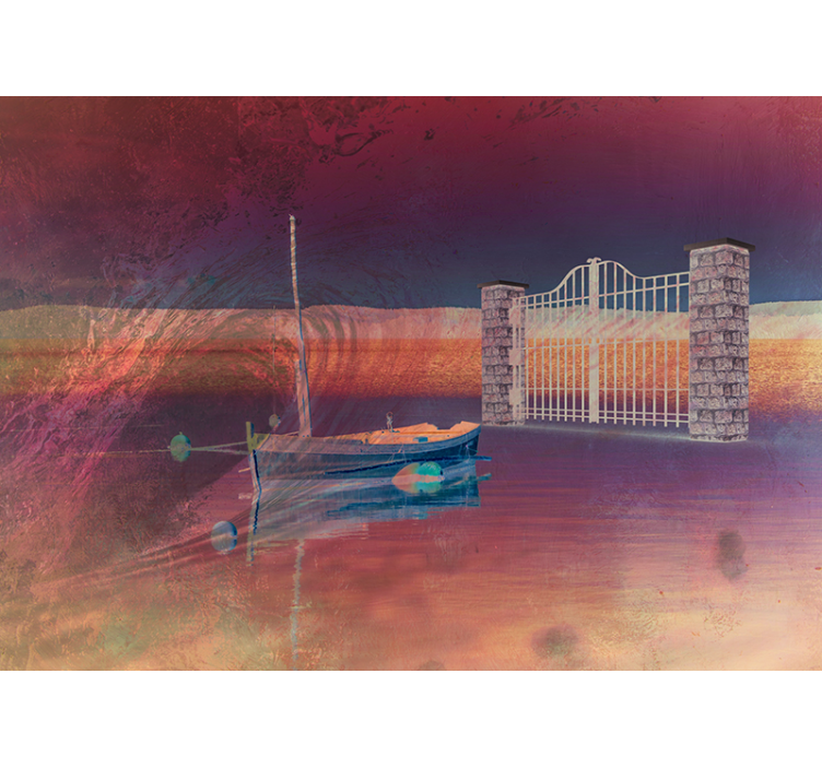 Fotomurale paesaggi scena serena del lago - TenStickers